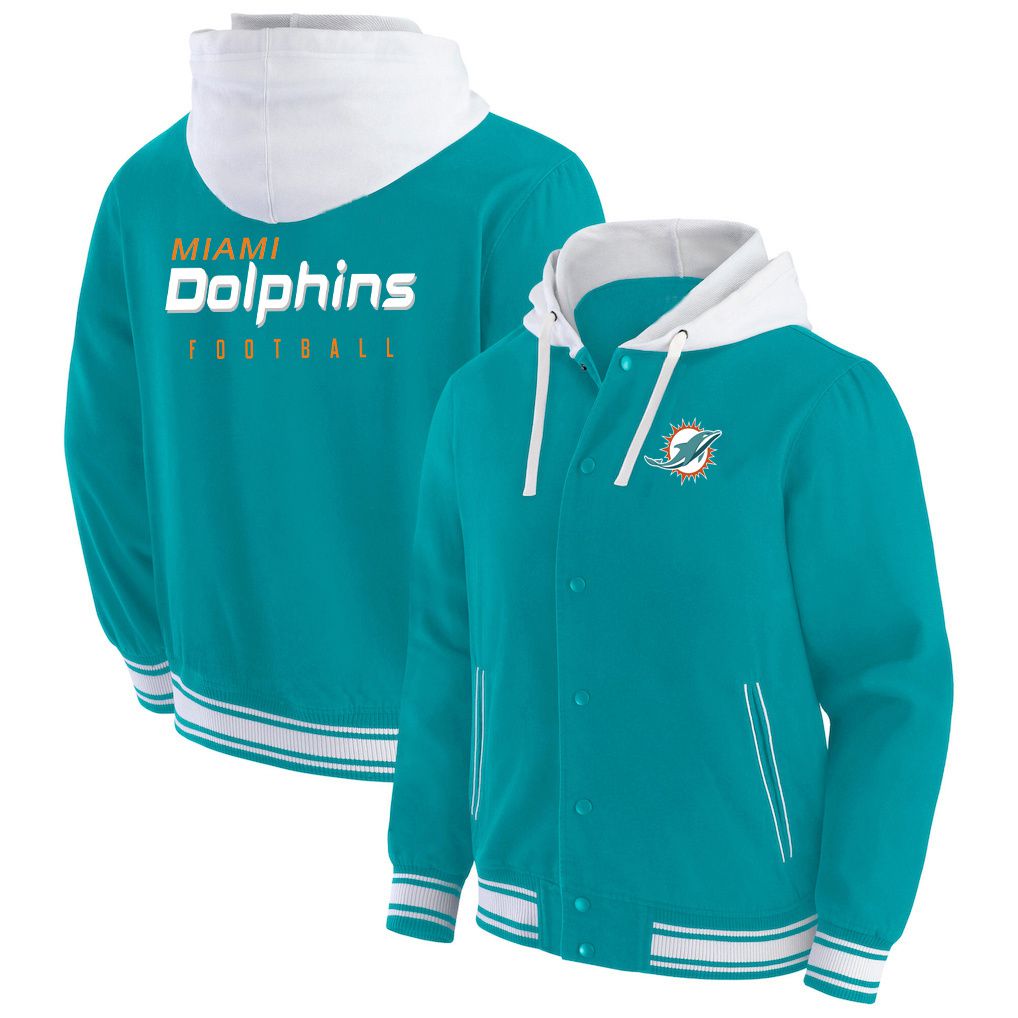 Men 2026 NFL Miami Dolphins  jacket hoodie Green 012